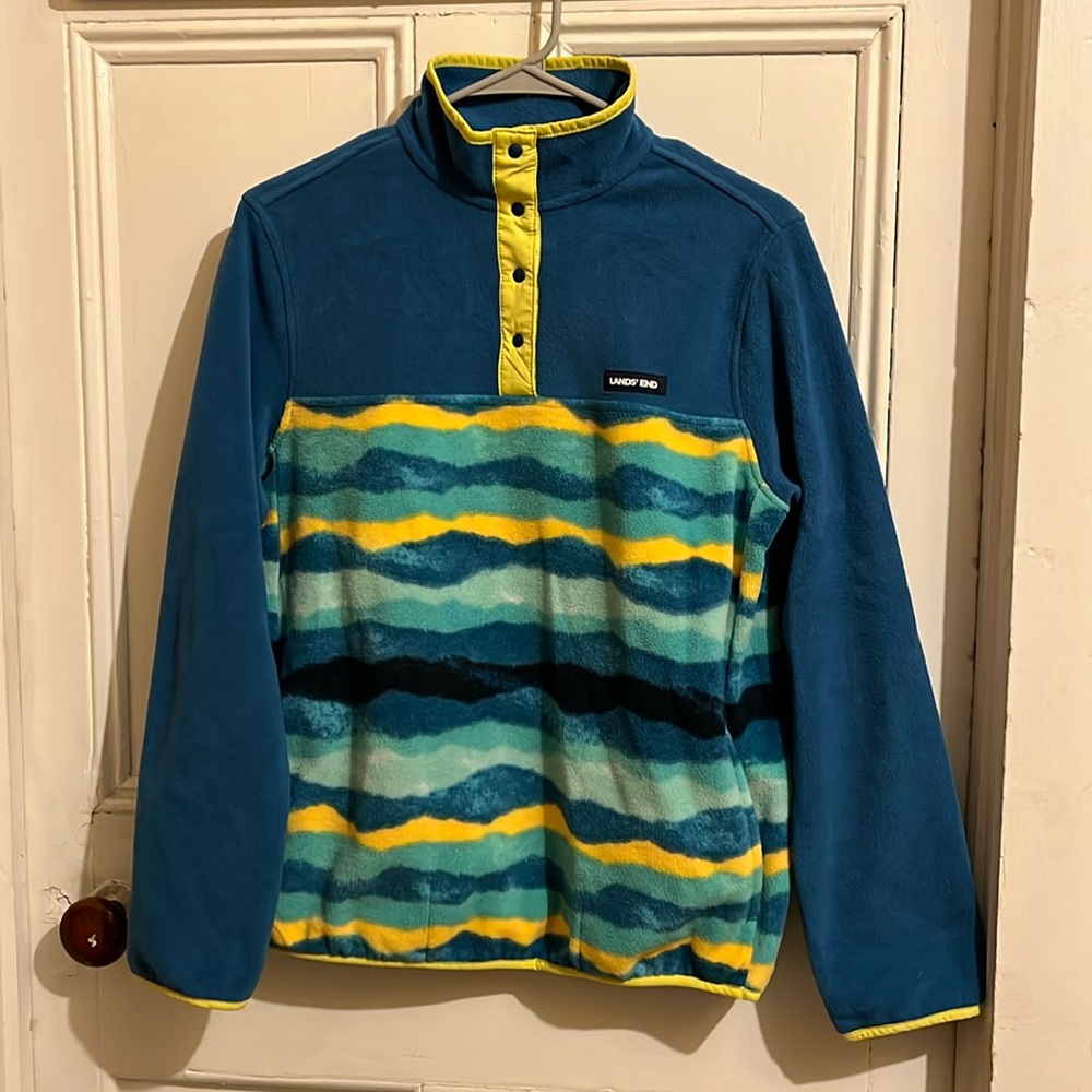 Land’s End 1/4 Snap Stripe Fleece
